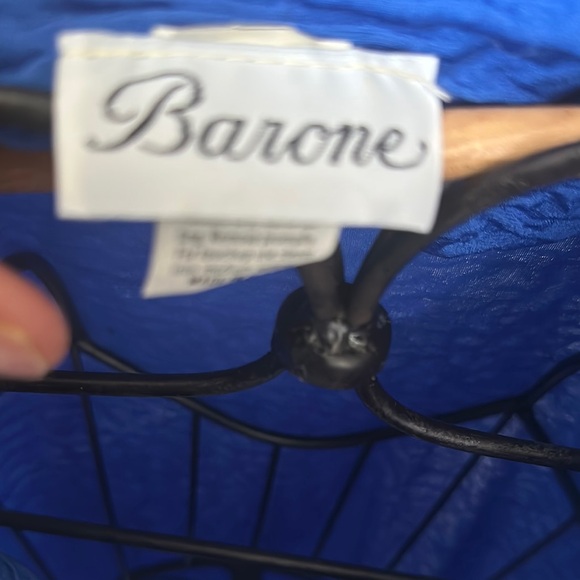 Elegant Blue Ruched Dress - Picture 2 of 9